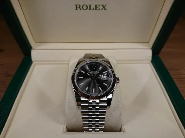 ROLEX DATEJUST 41 RHODIUM PLATINUM DIAL