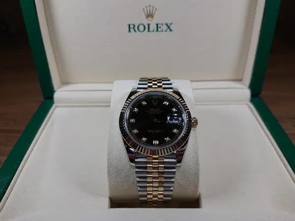 ROLEX DATEJUST 41 Bİ-COLOR DİAMOND DİAL ALTIN KAPLAMA